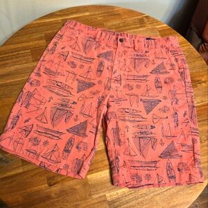Polo Ralph Lauren Nautical Print Swim Shorts - Coral